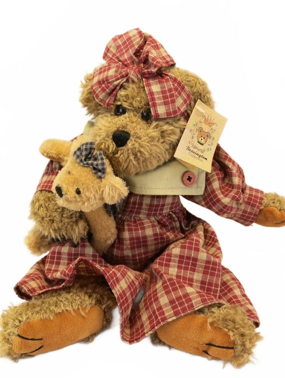 Vintage Collector Bearington Bear in Plaid Dress #1063 Sadie 12"
